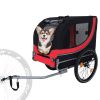 Large Folding Bike Trailer for Dogs ��� 66LB Capacity All-Terrain Pet Carrier, Durable Steel Frame for Cycling, Jogging, Camping & Outdoor Adventures